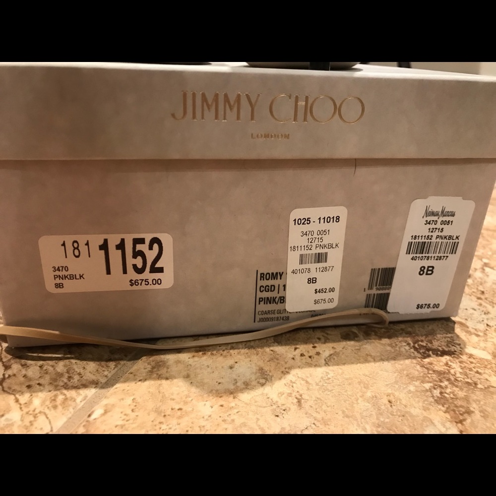 HP❤️Jimmy choo Romy Glitter Pointed-Toe 100mm Pump - Picture 7 of 7
